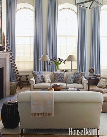 blue 7 white house beautiful